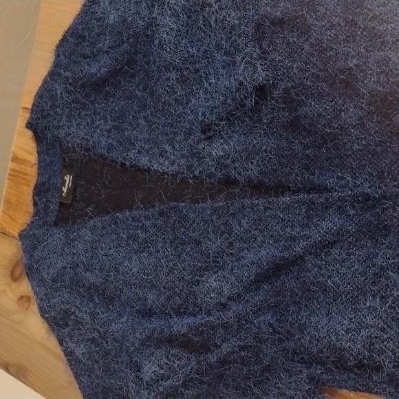 Marallis Collection Vintage Blue Eyelash Lace Open Cardigan Size XXL - Picture 7 of 8